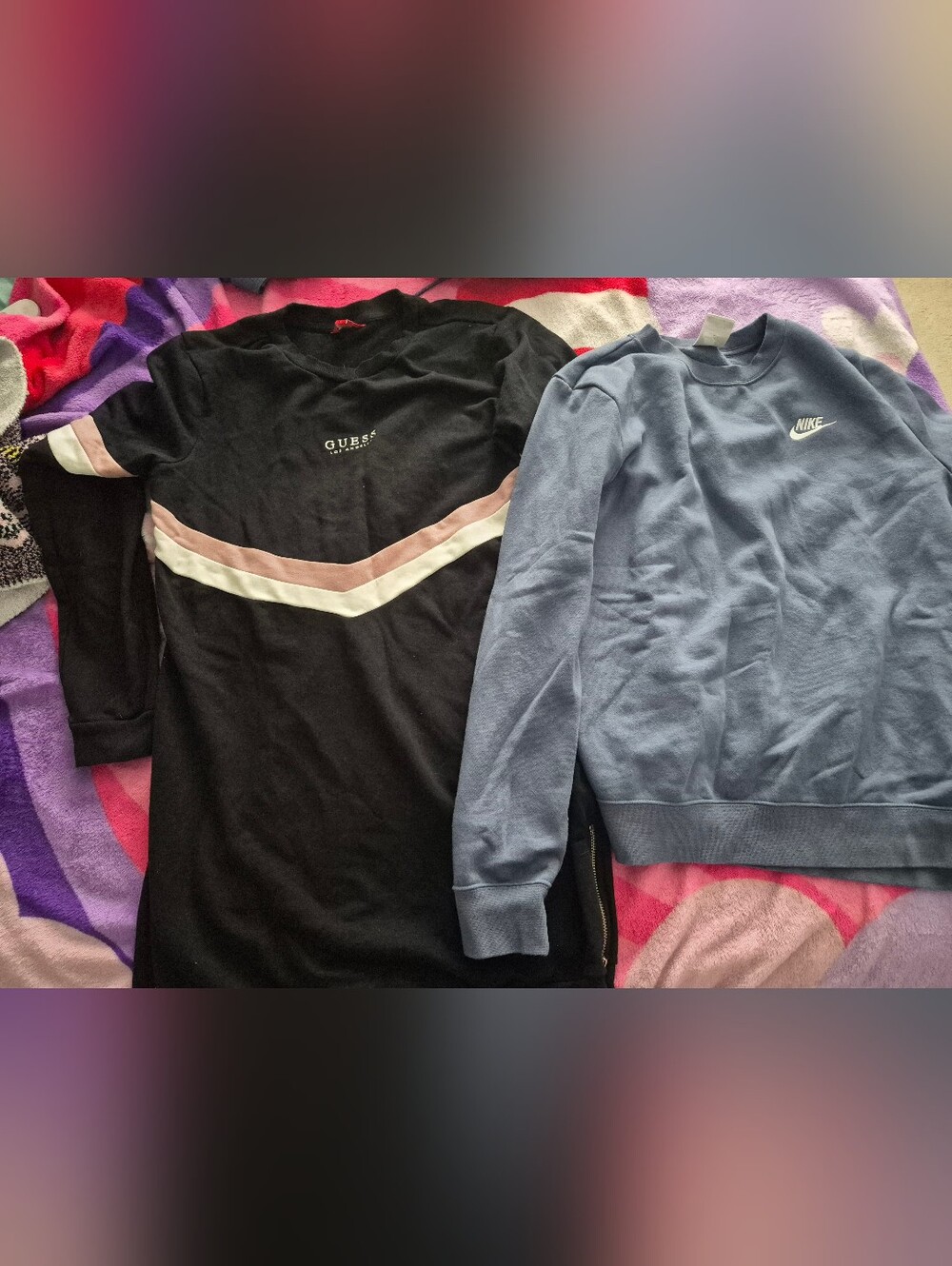 Guess Black Long-Sleeve Sweater Dress And Nike Sweatshirt